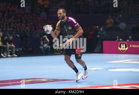 Nantes, Frankreich. Dezember 2017. Nicolas Claire (HBC Nantes) in Aktion während der EHF Champions League, Gruppenphase Handballspiel zwischen HBC Nantes und FC Barcelona Lassa am 2. Dezember 2017 in der Halle XXL in Nantes, Frankreich - Foto Laurent Lairys/DPPI Credit: Laurent Lairys/Agence Locevaphotos/Alamy Live News Stockfoto