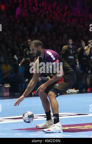 Nantes, Frankreich. Dezember 2017. Nicolas Claire (HBC Nantes) in Aktion während der EHF Champions League, Gruppenphase Handballspiel zwischen HBC Nantes und FC Barcelona Lassa am 2. Dezember 2017 in der Halle XXL in Nantes, Frankreich - Foto Laurent Lairys/DPPI Credit: Laurent Lairys/Agence Locevaphotos/Alamy Live News Stockfoto