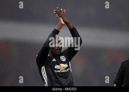 London, Großbritannien. 02 Dez, 2017. romelu lukaku (mu) an der englischen Premier League match Arsenal v Manchester United, das Emirates Stadium, London, am 2. Dezember 2017. ** Dieses Bild für den redaktionellen Gebrauch bestimmt ist nur ** Quelle: Paul Marriott/alamy leben Nachrichten Stockfoto