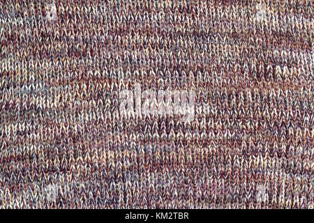 Hintergrund Textur von Pattern Gestrick aus Baumwolle oder Wolle closeup Stockfoto