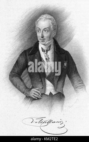 Fürst KLEMENS von METTERNICH (1776-1859) deutscher Diplomat und Staatsmann Stockfoto