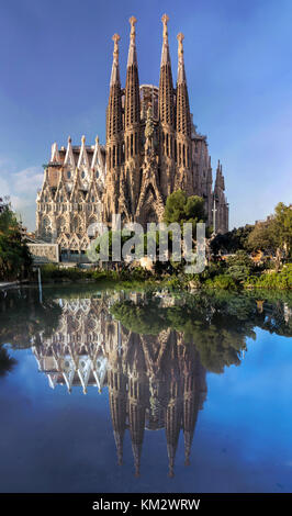 Barcelona, Spanien - mayo 20, La Sagrada Familia - Kathedrale von Antonio Gaudi, der seit 1882 bauen, September 20, 2015 in Ba Stockfoto