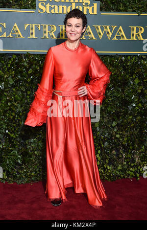 Helen McCrory kommt an der Evening Standard Theater Awards im Theatre Royal Drury Lane, London. Stockfoto