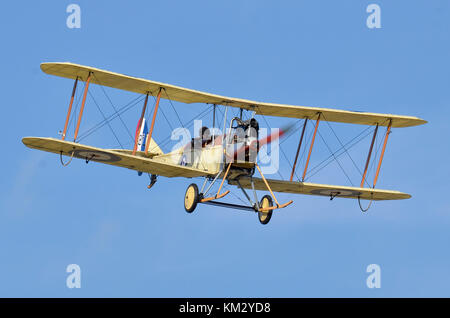 Royal Aircraft Factory 2 c WW1 Flugzeug in RFC-Markierungen werden, Große Krieg Display Team, Anzeigen in Duxford, England. Die 2 c erste flog im Jahre 1912. Stockfoto