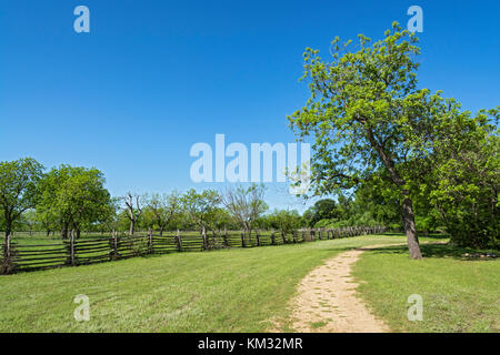 Texas, Johnson City, Lyndon B. Johnson National Historic Park, Trail zu Johnson Siedlung Stockfoto