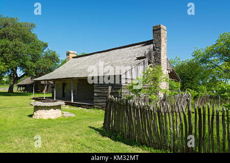 Texas, Johnson City, Lyndon B. Johnson National Historic Park, Johnson Siedlung, Hund - Trab Kabine Stockfoto