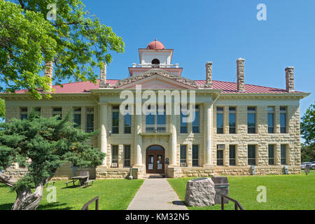 Texas, Johnson City, 1916 Blanco County Courthouse Stockfoto