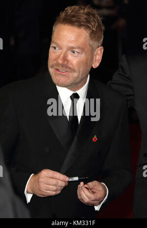 Murder on the Orient Express - Weltpremiere in der Royal Albert Hall, Kensington Gore, London mit: Sir Kenneth Branagh Where: London, United Kingdom Wann: 02 Nov 2017 Credit: WENN.com Stockfoto