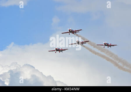 Sion, Schweiz - 16. September: die Royal Jordanian Falcons in der Breitling Air Show: 16. September 2017 in Sion, Schweiz Stockfoto