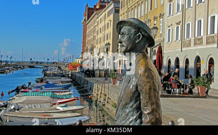 Statue von James Joyce in Triest/Italien Stockfoto