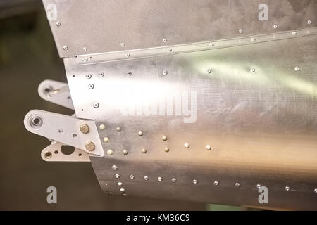 Flugzeug Rumpf hautnah. Stockfoto