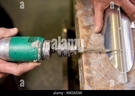 Bohren close-up. Stockfoto