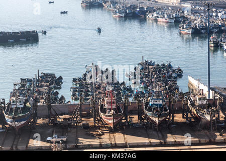 Agadir, Marokko, 24. Oktober 2017: Agadir Fisch und Hafen. Stockfoto