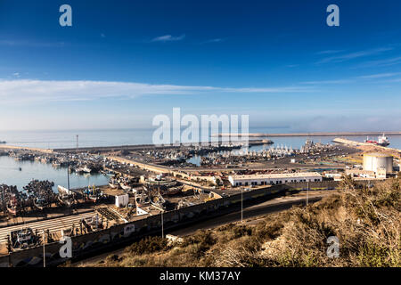 Agadir, Marokko, 24. Oktober 2017: Agadir Fisch und Hafen. Stockfoto