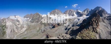 Panorama - Bernina Gruppe, Luftaufnahme Stockfoto
