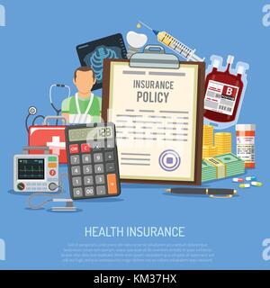 Health Insurance Services Konzept Stock Vektor