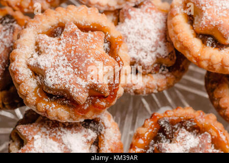 Home gebackene Kuchen mince Stockfoto