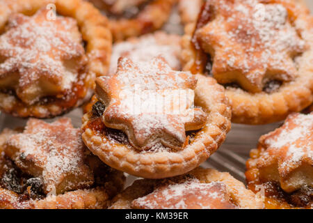 Home gebackene Kuchen mince Stockfoto