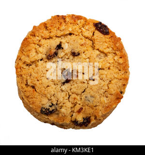 Eine Frucht und Hafer Cookie auf weißem Hintergrund Stockfoto