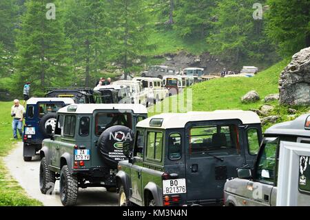 Land Rover Experience in valpellice Italien Stockfoto