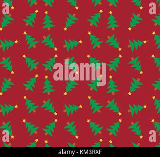 Weihnachtsbaum wiederholen Hintergrund rot Stock Vektor