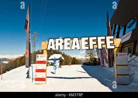 Snow park, Pila, Aostatal, Italien Stockfoto