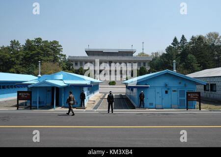 Bei der Joint Security Area, der die Grenze zwischen Nord- und Südkorea Stockfoto