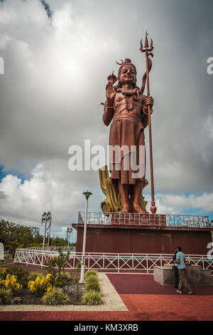 Riesige Statue der hinduistischen Gottheit Shiva an der Ganga Talao, Grand Bassin, Mauritius Stockfoto