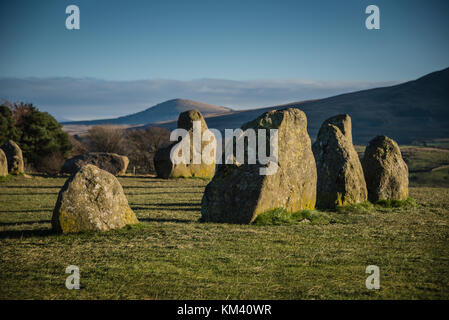 Castlerigg Steinkreis, Lake District, in der Nähe der Stadt Keswick. Stockfoto