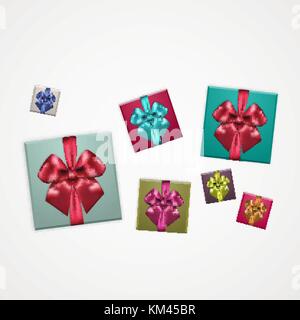 Geschenkboxen Vector Illustration Stock Vektor