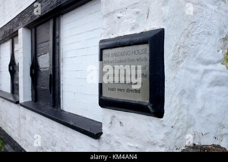 Das Baulking House in St. Ives Cornwall, Großbritannien, ist ein Aussichtspunkt für Schwärme von Pilgarden Stockfoto