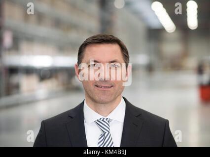 Linde MH EMEA, Andreas Krinninger, Chief Executive und Chief Financial Officer, wurde am 25.02.2016 in Stribro erfasst. | Nutzung weltweit Stockfoto