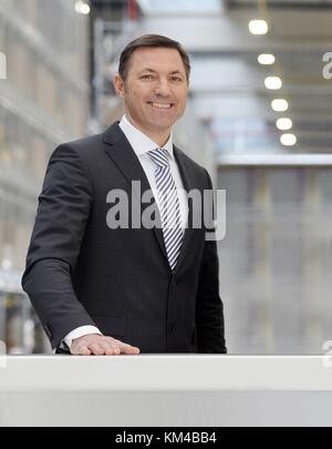 Linde MH EMEA, Andreas Krinninger, Chief Executive und Chief Financial Officer, am 25.02.2016 in Stribro (Tschechische Republik) erfasst. | Nutzung weltweit Stockfoto