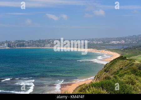 Long Reef Beach von Long Reef Point in collaroy, einem nördlichen Vorort von Sydney, New South Wales, Australien Stockfoto