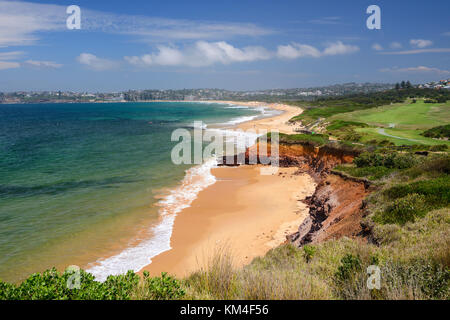 Long Reef Beach von Long Reef Point in collaroy, einem nördlichen Vorort von Sydney, New South Wales, Australien Stockfoto