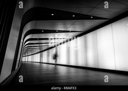 Der lichttunnel, Kings Cross Station Stockfoto