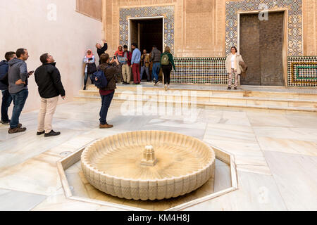 Terrasse der vergoldeten Zimmer, Nazrid Palast, Alhambra, Granada, Spanien Stockfoto