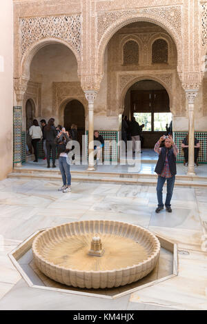 Terrasse der vergoldeten Zimmer, Nazrid Palast, Alhambra, Granada, Spanien Stockfoto