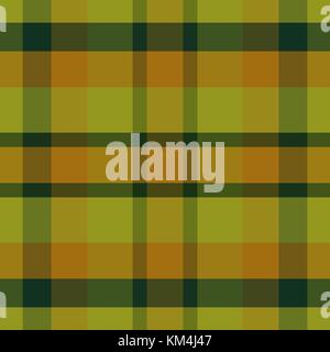 Abstract vector tartan Nahtlose - grün, gelb und orange Stock Vektor