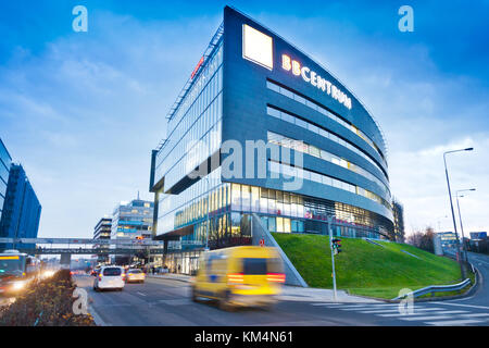 Budova Alfa, BB Centrum, Business Centrum Brumlovka, Michle, Praha, Ceska republika / Alpha Gebäude, Business District BB Centrum, Brumlovka, Michle, Stockfoto