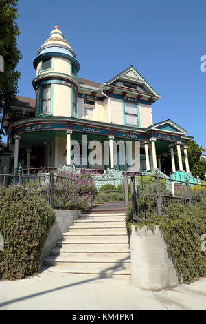 Große renovierten historischen viktorianischen Haus auf Kensington Avenue im Angelino Heights von Echo Park Los Angeles Kalifornien KATHY DEWITT Stockfoto