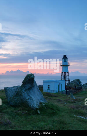 Peninnis Head Lighthouse, St Mary's Isles of Scilly, Cornwall, Großbritannien Stockfoto
