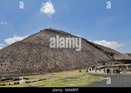 Pyramide der Sonne, in Mexiko Stockfoto