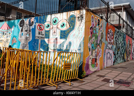 Graffiti oder Street Art, an den Wänden von San Jose, costra Rica Stockfoto