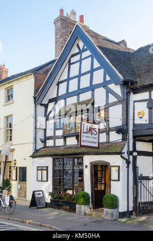 Lämmer Schafe Street Restaurant in Stratford-upon-Avon, Warwickshire, Großbritannien Stockfoto