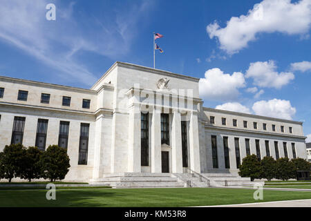 Die Federal Reserve Building (Marriner S. Eccles Federal Reserve Board Gebäude oder das Eccles Gebäude), Washington DC, USA. Stockfoto