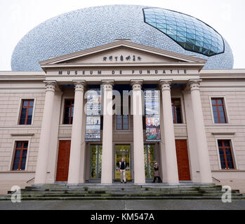 Charakteristisch Gebäude des Museum De Fundatie in der holländischen Stadt Zwolle Stockfoto