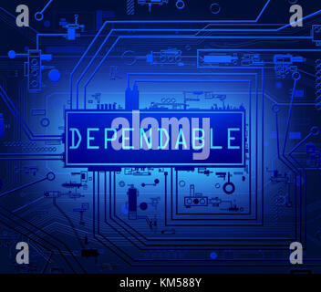 Abbildung: Darstellung von abstrakten Platine Komponenten ein zuverlässiges Konzept. Stockfoto