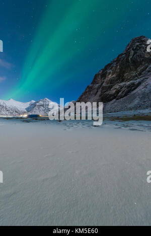 Die erstaunliche skagsanden Strand, flakstad, Ramberg, Lofoten, Norwegen Stockfoto