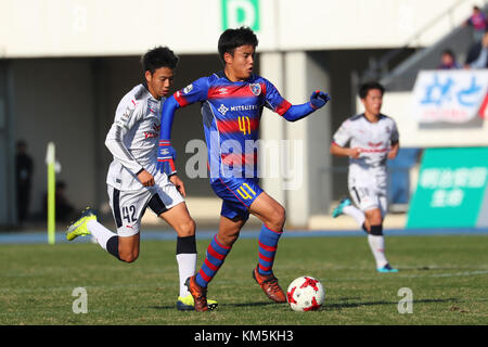 Komazawa Olympic Park General Sports Ground, Tokio, Japan. 3. Dez 2017. Takefusa Kubo (FC Tokyo U-23), 3. DEZEMBER 2017 - Fußball/Fußball : 2017 J3 Ligaspiel zwischen F.C. Tokyo U-23 2-1 Cerezo Osaka U-23 im Komazawa Olympic Park General Sports Ground, Tokio, Japan. Quelle: YUTAKA/AFLO/Alamy Live News Stockfoto